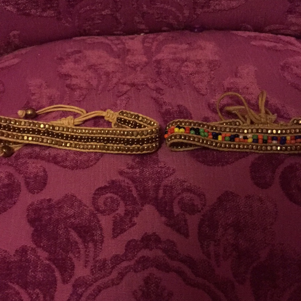 2 beaded friendship bracelets
